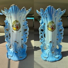 PAIR VICTORIAN REVIVAL BLUE