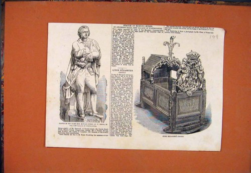 Original old antique print - original,