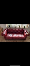 Chesterfield Leather 3-Seater Sofa Vintage 1970s