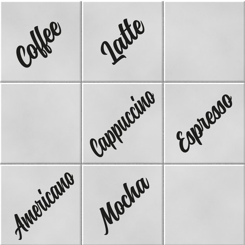 Coffee words vinyl - wall, tile