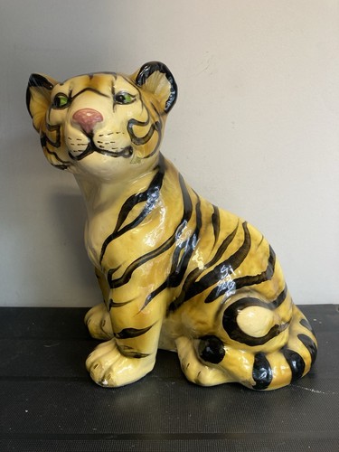 Large vintage kitsch tiger cub - kitsch,