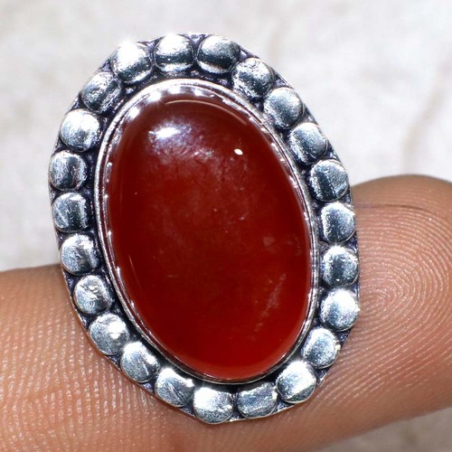 925 silver plated - silver, carnelian