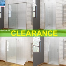 Bathroom Bi fold Sliding Pivot Shower Doors Enclosure Frameless 6mm/8mm Glass
