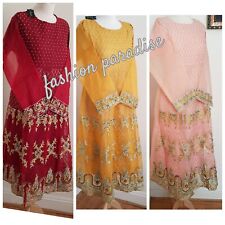 Ladies designer long embroidered maxi dress/long frock/tunic