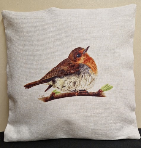 Robin cushion cover - cushion, by