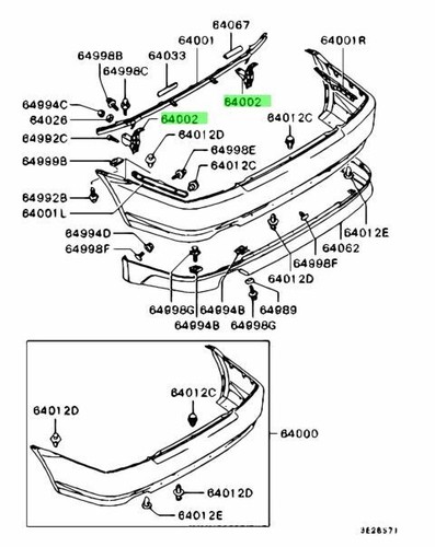 Bracket bumper for - rr,