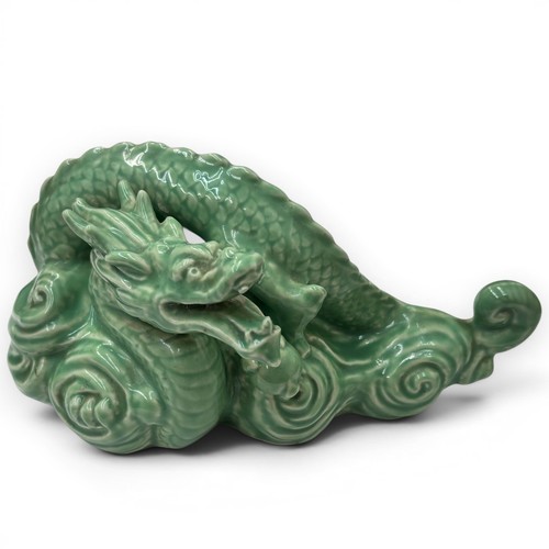 Dragon japanese ceramic statue - japanese,