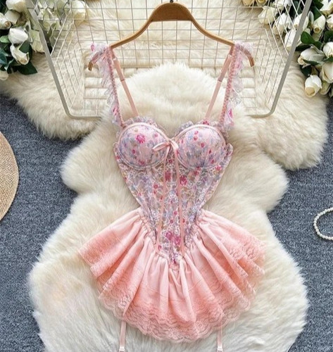 Sexy lace lingerie set floral - ,