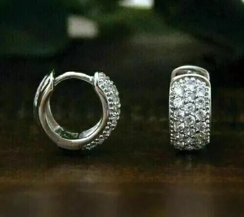 Pave set real moissanite - ct,