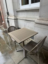 Outdoor Garden Patio Set – Foldable Table & 4 Chairs – Café/Restaurant Style