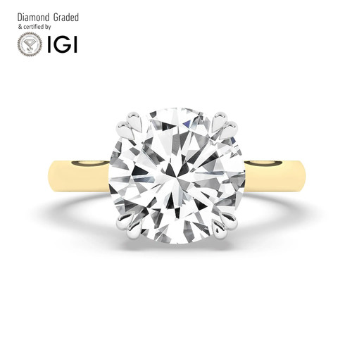 Round diamond engagement ring - diamond,