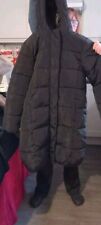 Girls Black Marks And Spencers  Showe Proof  Coat Age 10-11