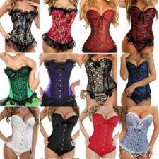 Women Lace Up Gothic Bustier