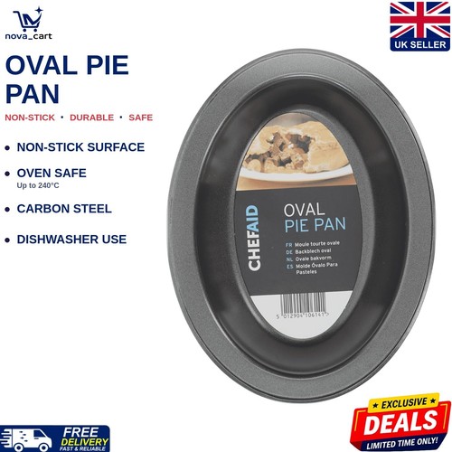 Oval pie pan carbon - carbon, steel