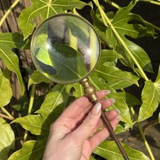 Vintage Brass Magnifying Glass