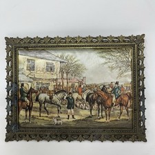 Vintage Print On Silk Hunting