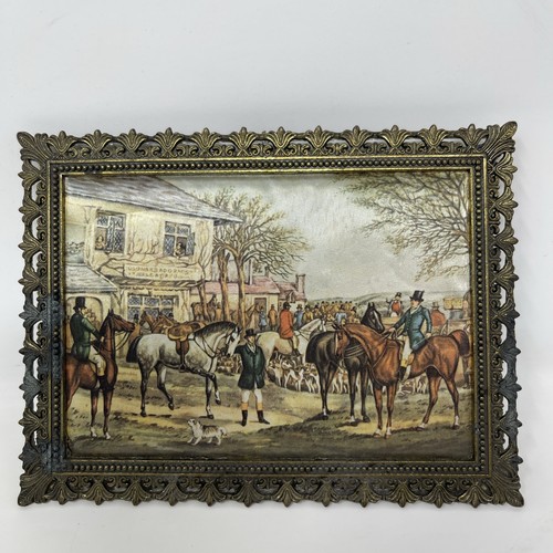 Vintage print silk hunting - vintage,