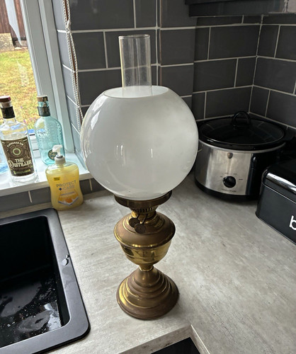 Vintage decorative brass oil - vintage,