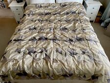 M&S: Large Super King Luxury Quilted Silk Bedspread Eiderdown Cover Mink