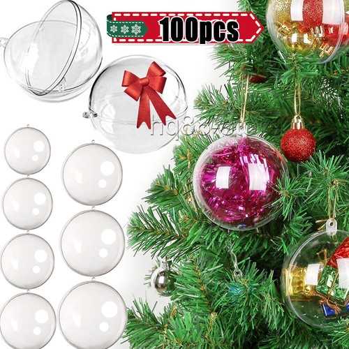100x christmas clear plastic - 100x,
