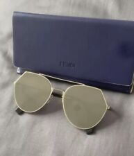 Fendi F0194 Silver gray Mirrored Sunglasses RRP £400