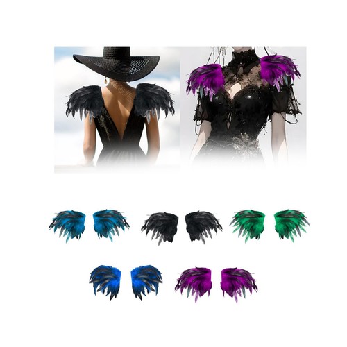 Artificial feather shrug shawl - artificial,