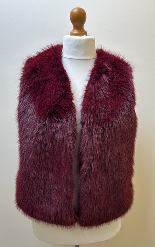 Next burgundy faux fur - next, gilet