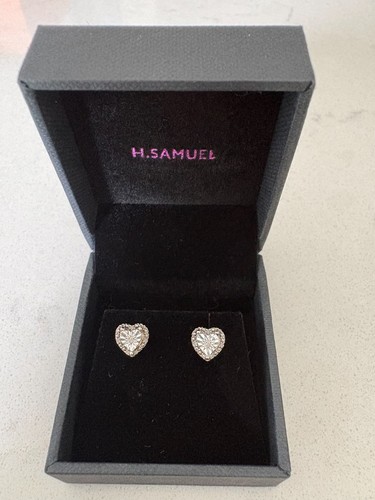 Samuels diamond silver heart - h,