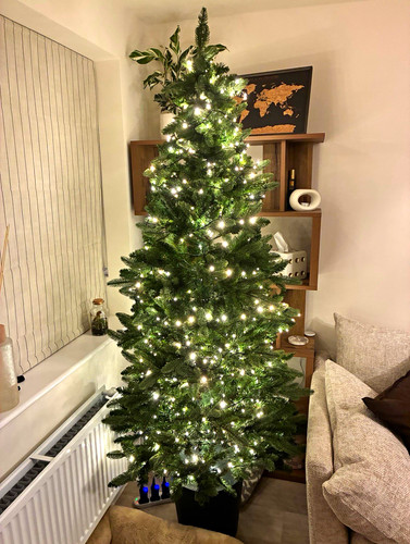7ft artificial pre lit green - 7ft,