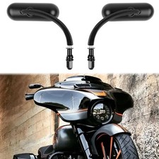 Motorcycle Oval Mirrors Black
