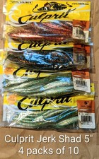 Lot Swim Bait Jerk Shad Trout  Minnow Paddle Tail Culprit fishing lure 40 new D