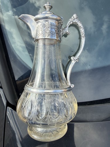 Victorian cut glass - cut, jug