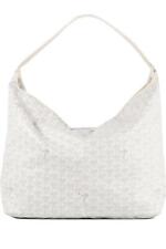 GOYARD WHITE BOHÈME HOBO COATED CANVAS SHOULDER BAG