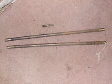 VINTAGE WOODEN GUN CLEANING ROD / STICK - TWO SECTIONS + END WITH BRASS FERRULES