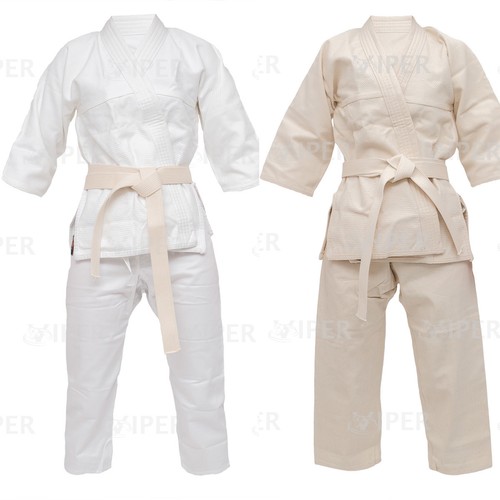 White judo suit student - white,