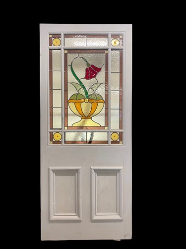 Large victorian stained - large, glass
