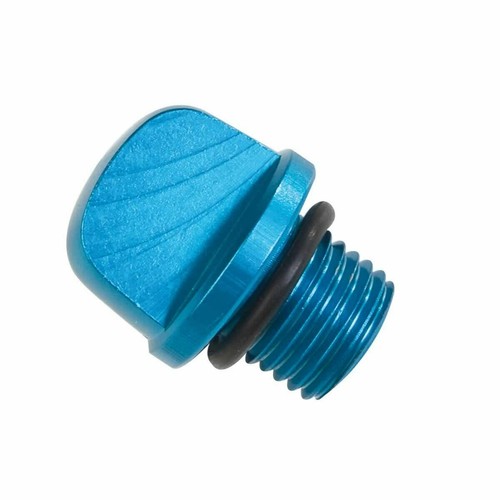 Anodized blue oil cap - cap, for