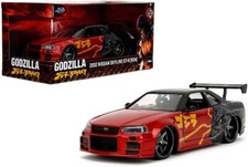 Jada 1/24 Scale Die-Cast 2002 Nissan Skyline GT-R (R34) Godzilla Graphic 35133