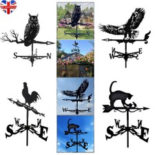 Owl/Eagle Weather Vane Stainless Steel Weather Vane Yard Barn Scene Garden Decor