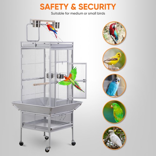White bird cage - large, top