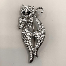 Vintage Siamese Cat Brooch Pin