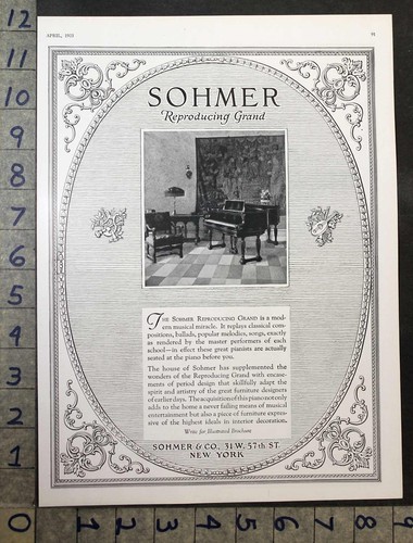 1923 sohmer reproducing grand - sohmer,
