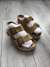 birkenstock arizona sandals with suede leather upper, size 43