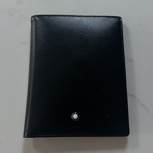 Montblanc black leather bifold - montblanc,