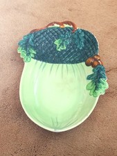 RARE COLLECTABLE BURLEIGH WARE POTTERY ART DECO ACORN FORM SERVING DISH PLATE