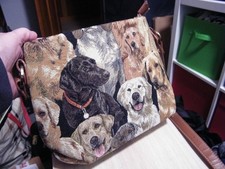 Signare Tapestry Labrador Dog Design shoulder bag NWOT