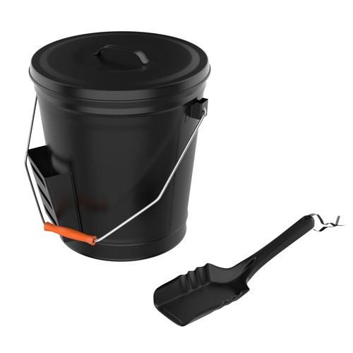 Gallon ash bucket with - ash,