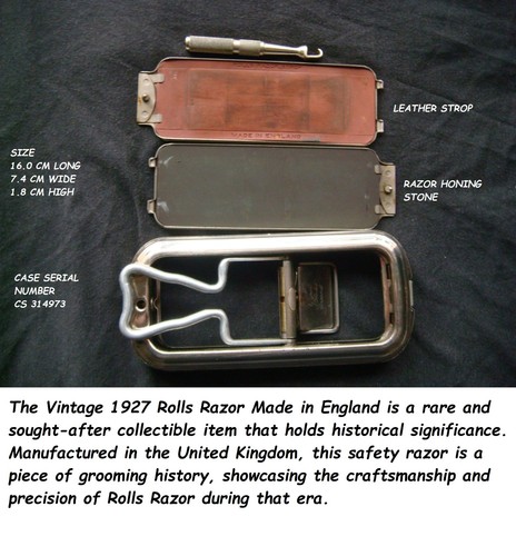 Vintage rolls razor case with - rolls,