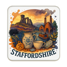 Staffordshire, England UK Fridge Magnet: Cute Handmade Travel Souvenir Gift