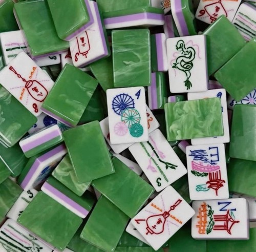 Emerald green american mahjong - emerald,